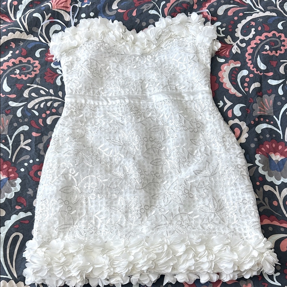 Lulus strapless sequin mini dress